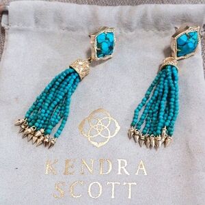 KENDRA SCOTT Misha Veined Tourquise Earrings
